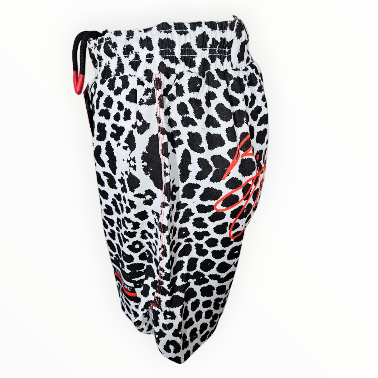 BJJ Couture Seamless White and Black Leopard Grappling Shorts