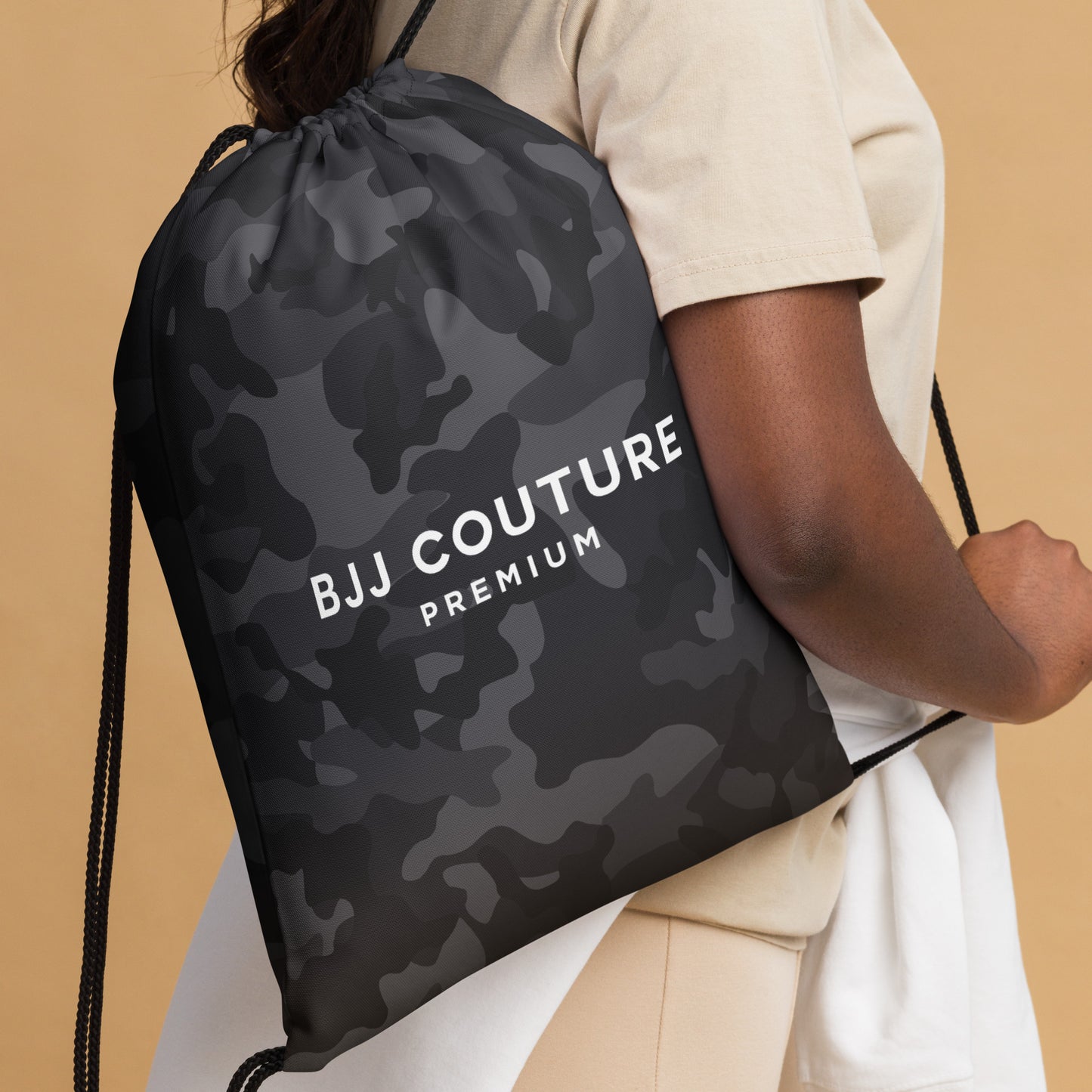 BJJ Couture Premium Black Camouflage Drawstring Dry bag