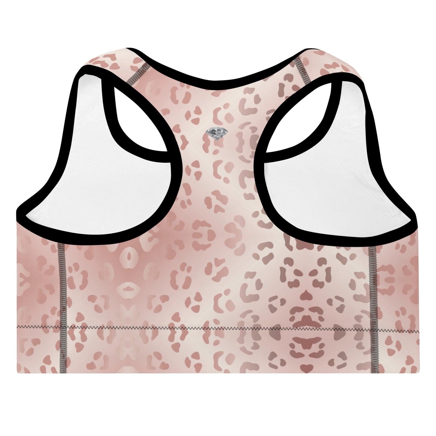 BJJ Couture Premium Rose Gold Leopard Padded Sports Bra