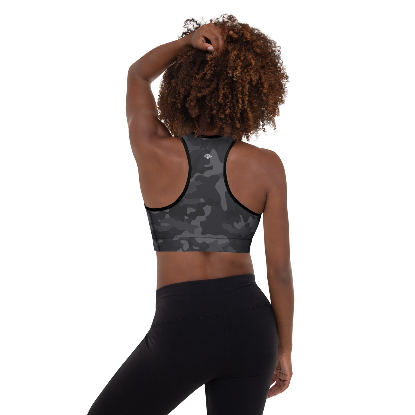 BJJ Couture Black Camouflage Padded Sports Bra