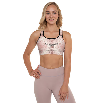 BJJ Couture Premium Rose Gold Leopard Padded Sports Bra