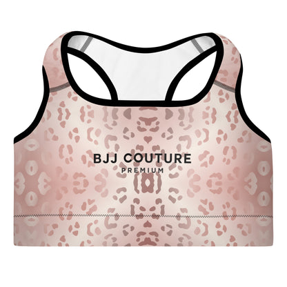 BJJ Couture Premium Rose Gold Leopard Padded Sports Bra