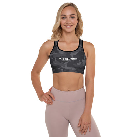 BJJ Couture Black Camouflage Padded Sports Bra