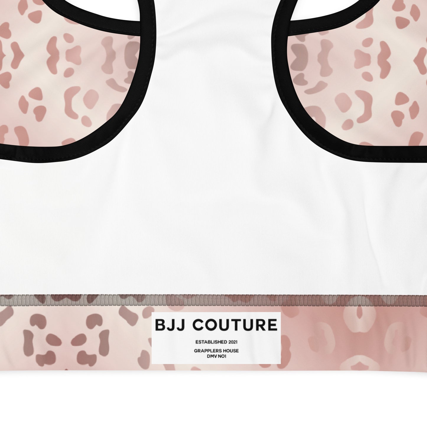 BJJ Couture Premium Rose Gold Leopard Padded Sports Bra