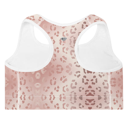 BJJ Couture Premium Rose Gold Leopard Padded Sports Bra