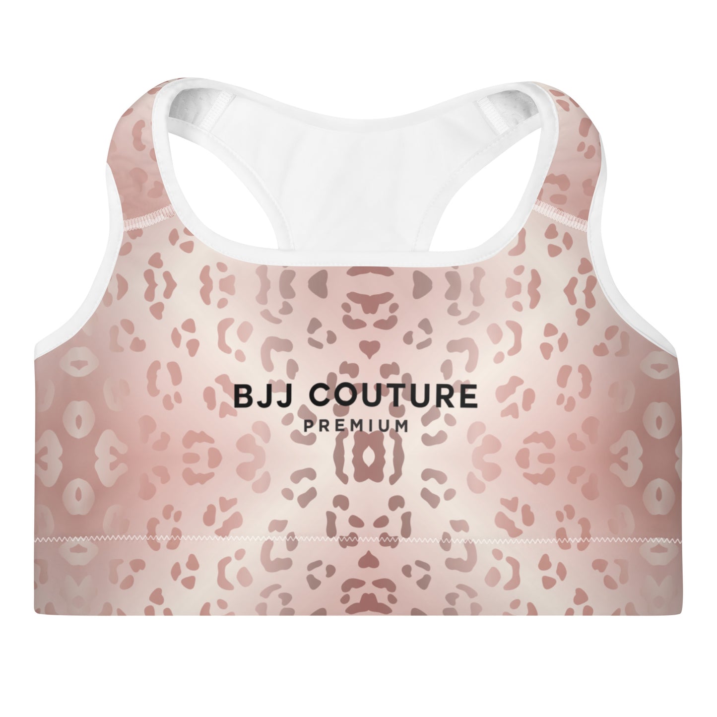 BJJ Couture Premium Rose Gold Leopard Padded Sports Bra