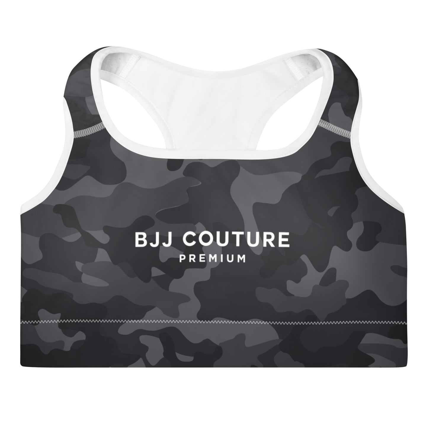 BJJ Couture Black Camouflage Padded Sports Bra