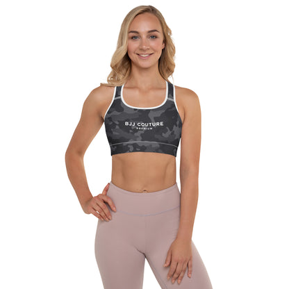 BJJ Couture Black Camouflage Padded Sports Bra