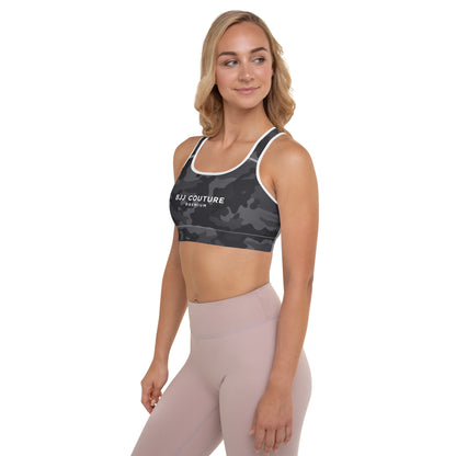 BJJ Couture Black Camouflage Padded Sports Bra