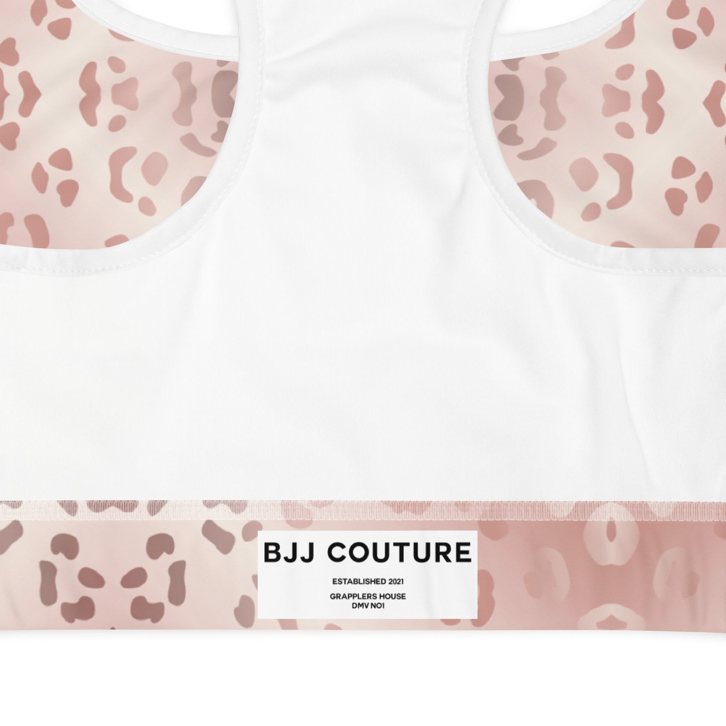 BJJ Couture Premium Rose Gold Leopard Padded Sports Bra