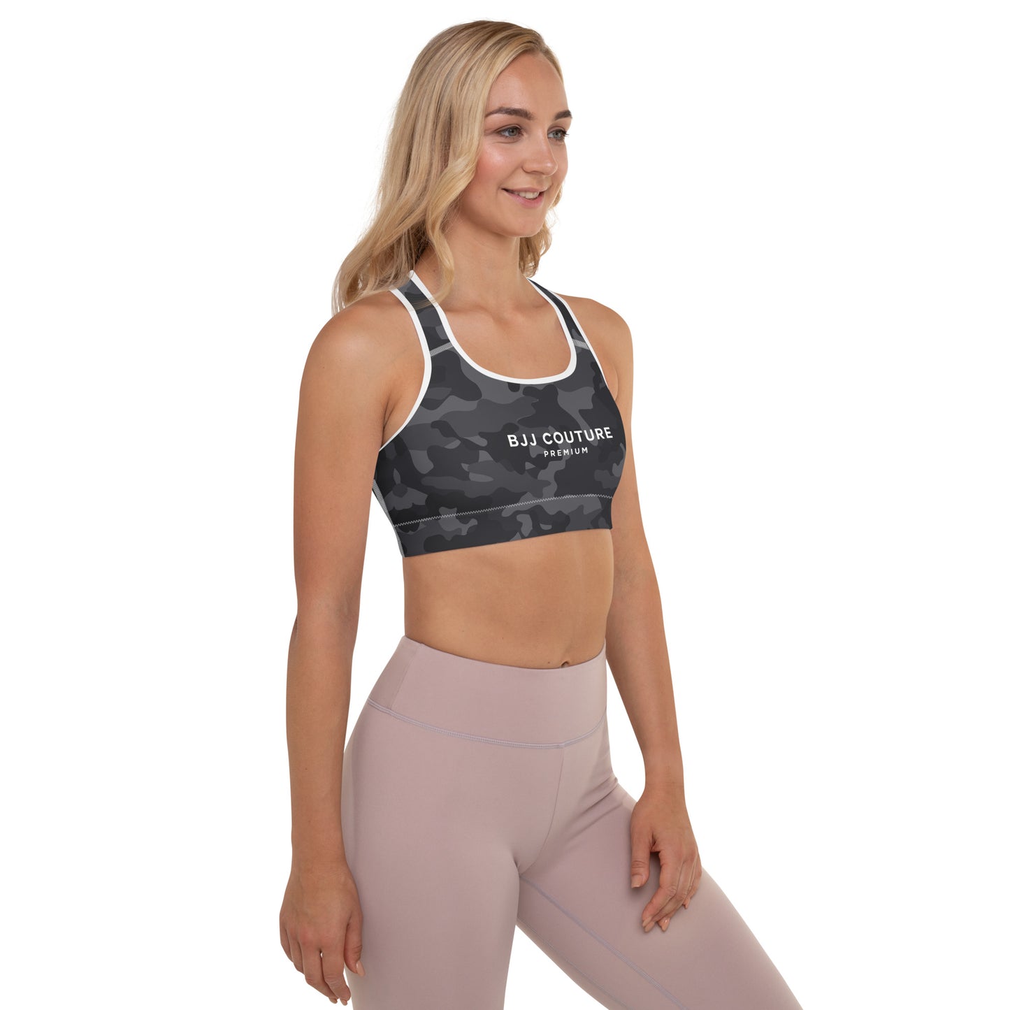 BJJ Couture Black Camouflage Padded Sports Bra