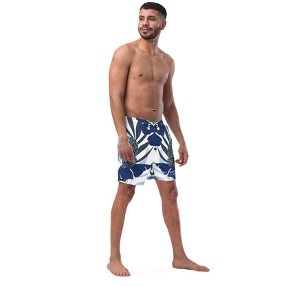 BJJ Couture Premium Aqua Tiger Jungle Print Men's swim trunks