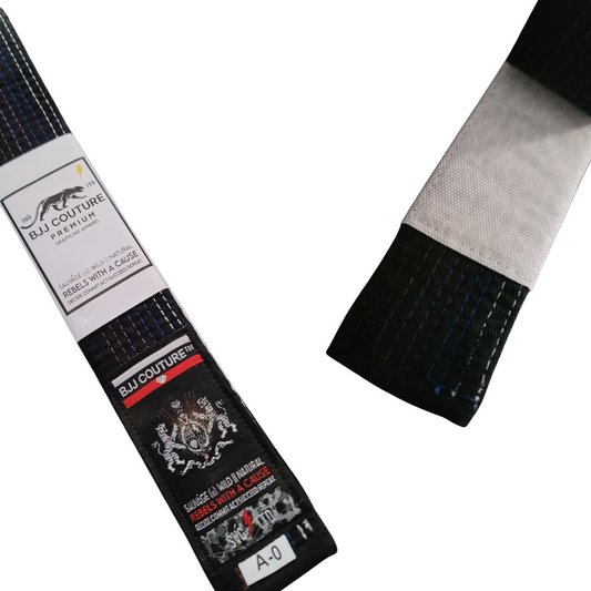 BJJ Couture Black Belt with Contrast Stitching - Competitor Series - Onyx