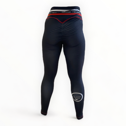 BJJ Couture Spats - Black with Red and White Details