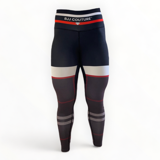 BJJ Couture Tartan Black and Red Spats