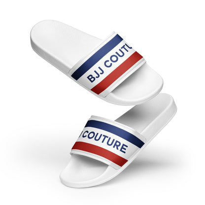 BJJ Couture Red White & Blue Women's slides