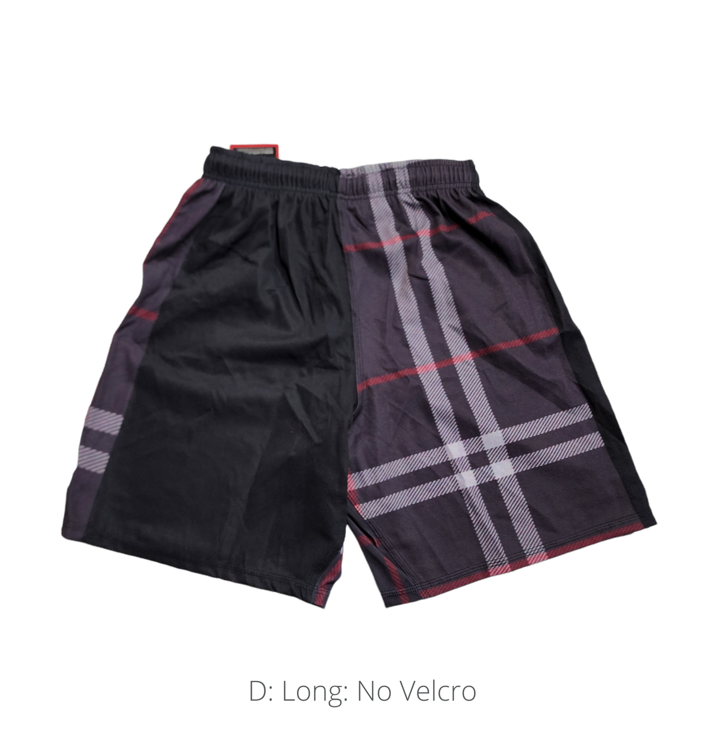 BJJ Couture Tartan Black and Red Grappling Shorts