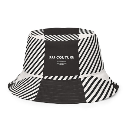 BJJ Couture Reversible bucket hat - seamless red diamond X tartan black & tan