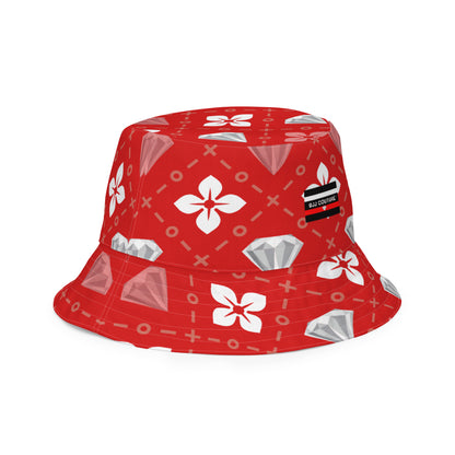 BJJ Couture Reversible bucket hat - seamless red diamond X tartan black & tan