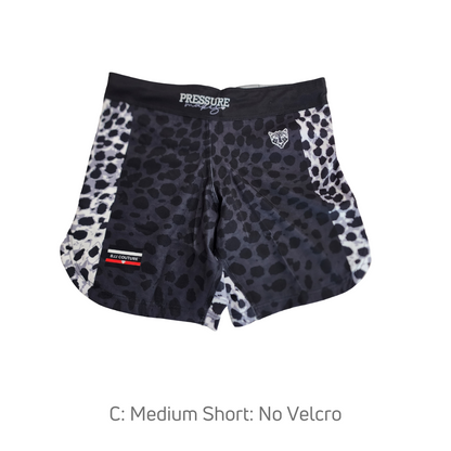 BJJ Couture Leopard v2 Print Black & Grey Grappling Shorts