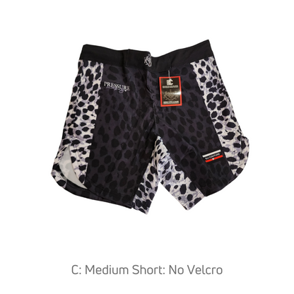 BJJ Couture Leopard v2 Print Black & Grey Grappling Shorts