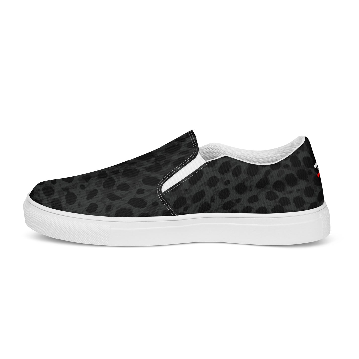 BJJ Couture Black Leopard Men’s slip-on canvas shoes