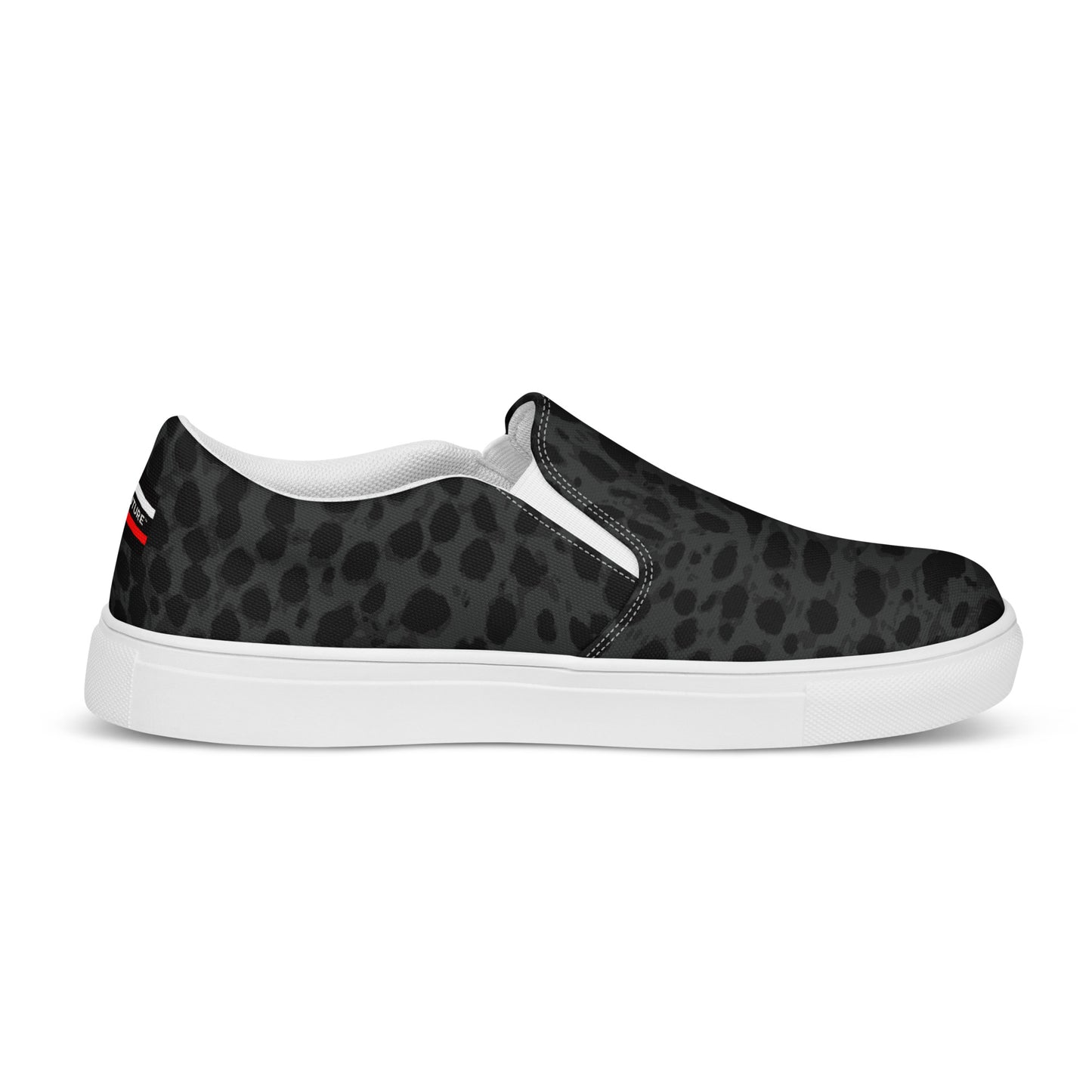 BJJ Couture Black Leopard Men’s slip-on canvas shoes