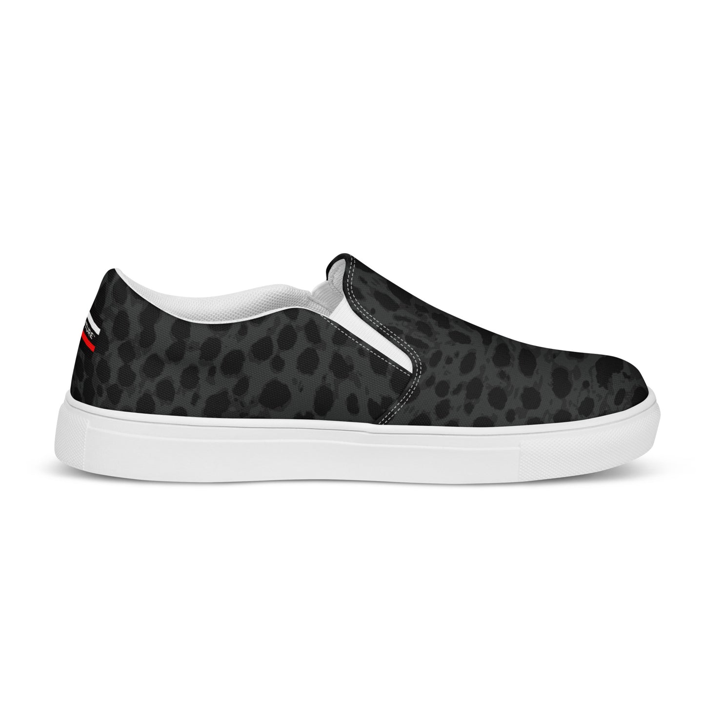 BJJ Couture Black Leopard Women’s slip-on canvas shoes