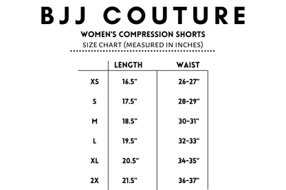 BJJ Couture Women's Compression Grappling Shorts (Longer)