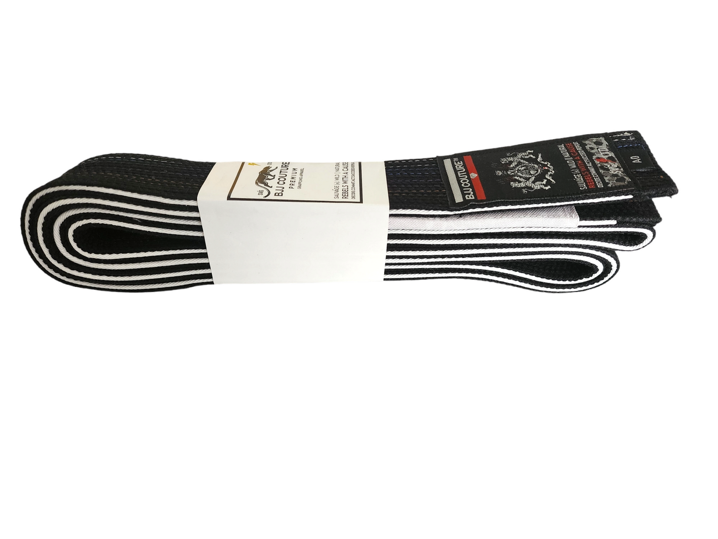 BJJ Couture Black Belt with Contrast Stitching and White Piping - Competitor Series - Xiketic